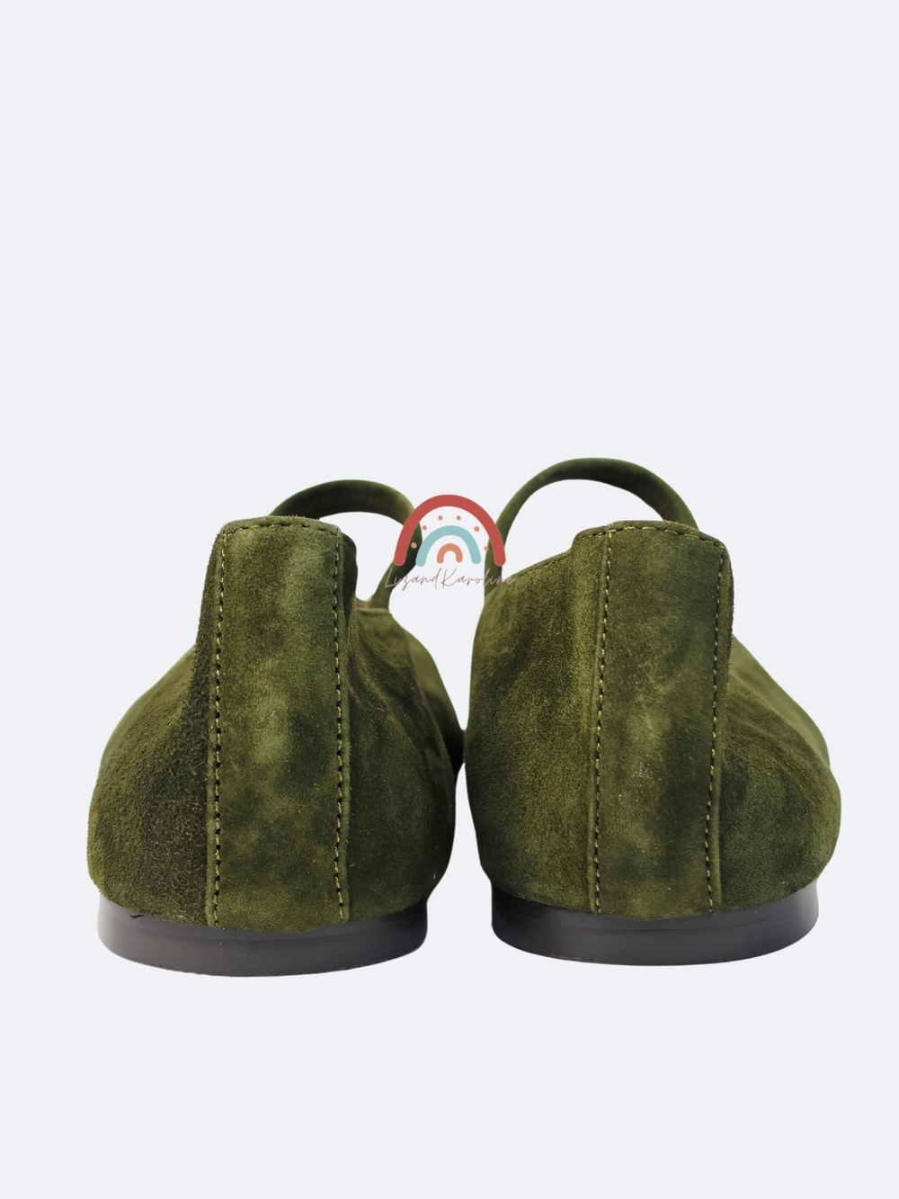 New! Madewell The Greta Ballet Flat in Leather Suede Loden 9 - Picture 13 of 16